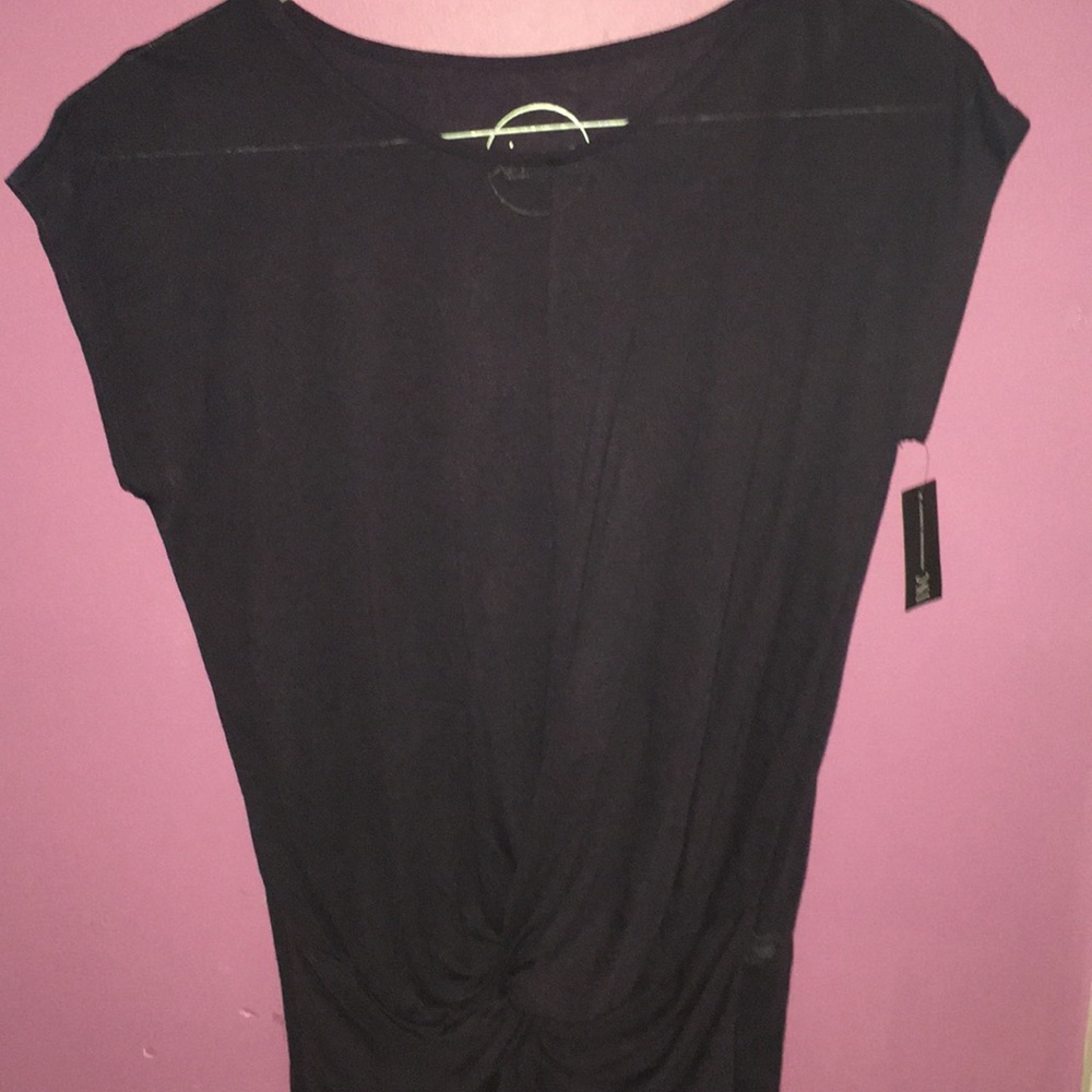 Purple knotted shirt